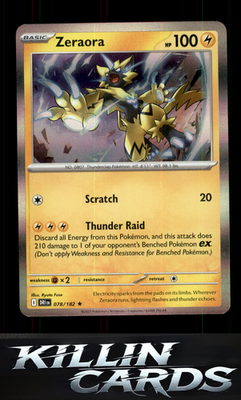 Zeraora 078/182 Pokemon Rare SV10: Destined Rivals Card NM