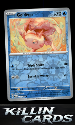 Reverse Holofoil Goldeen 118/165 Pokemon Common SV: Scarlet & Violet 151 Card NM