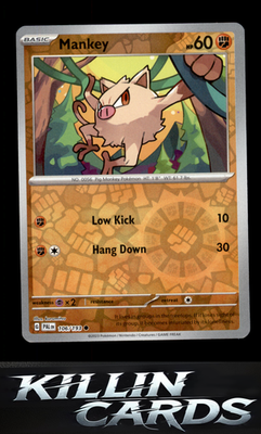 Reverse Holofoil Mankey 106/193 Pokemon Common SV02: Paldea Evolved Card NM