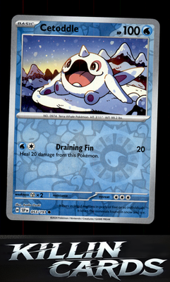 Reverse Holofoil Cetoddle 053/191 Pokemon Common SV08: Surging Sparks Card NM