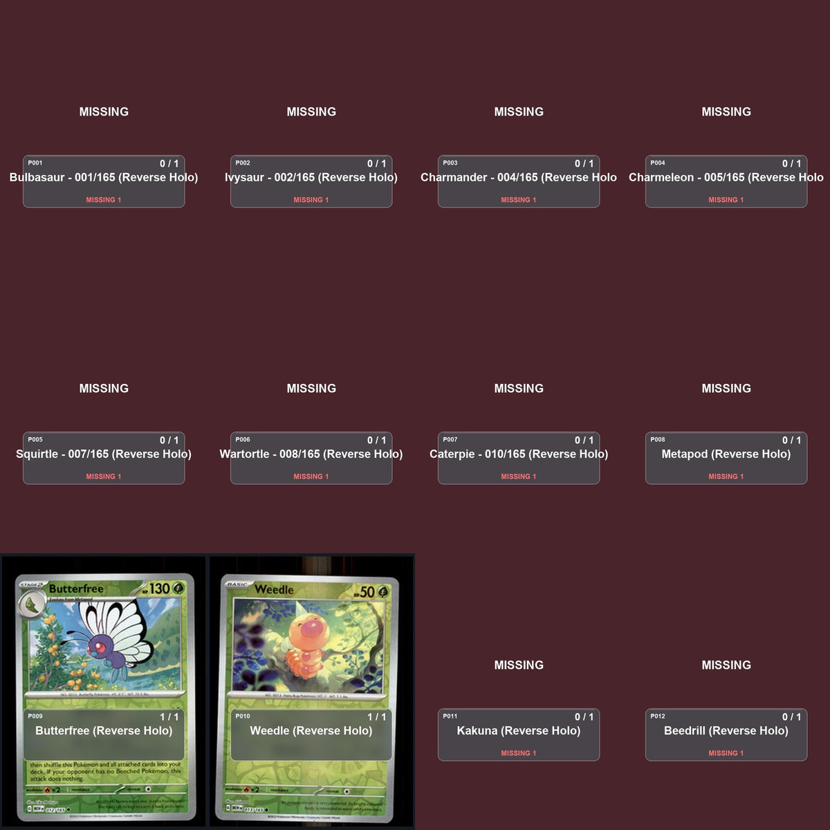 Pokemon TCG SV: Scarlet & Violet 151 Reverse Holo Master Set 106 Reverse Holo