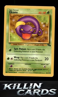 Ekans 46/62 Pokemon Common Fossil Card LP