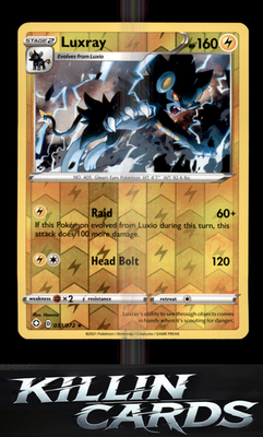 Reverse Holofoil Luxray 033/072 Pokemon Holo Rare Shining Fates Card NM