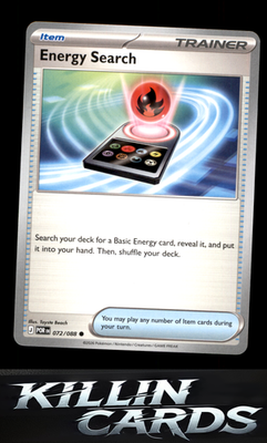Energy Search 072/088 Pokemon Common ME03: Perfect Order Card NM