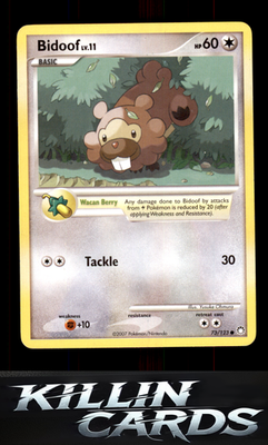 Bidoof 73/123 Pokemon Common Mysterious Treasures Card NM
