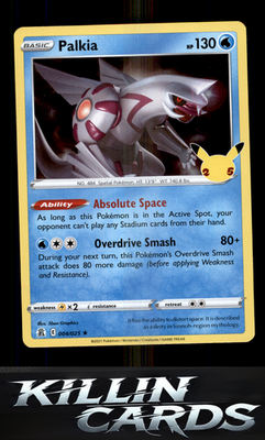 Palkia 004/025 Pokemon Holo Rare Celebrations Card NM