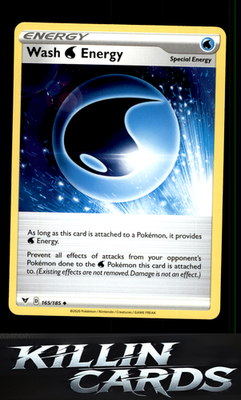 Wash Water Energy 165/185 Pokemon Uncommon SWSH04: Vivid Voltage Card LP