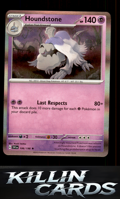 Houndstone 106/198 Pokemon Rare SV01: Scarlet & Violet Base Set Card NM