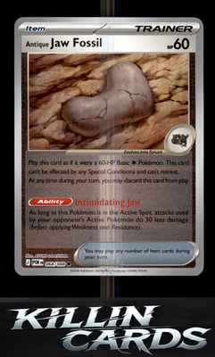 Reverse Holofoil Antique Jaw Fossil 068/088 Pokemon Common ME03: Perfect Order C