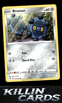 Bronzor 129/192 Pokemon Common SWSH02: Rebel Clash Card NM