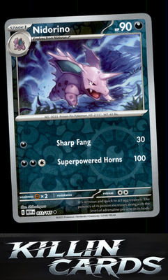Reverse Holofoil Nidorino 033/165 Pokemon Uncommon SV: Scarlet & Violet 151 Card