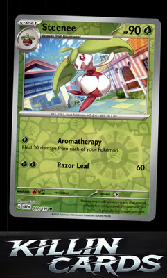 Reverse Holofoil Steenee 017/197 Pokemon Common SV03: Obsidian Flames Card NM