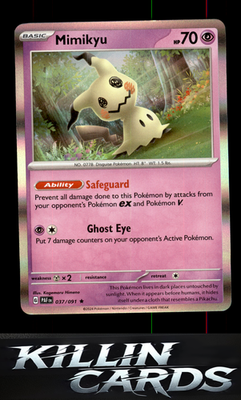 Mimikyu - 037/091 037/091 Pokemon Rare SV: Paldean Fates Card NM