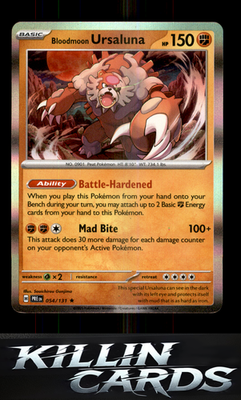 Bloodmoon Ursaluna 054/131 Pokemon Rare SV: Prismatic Evolutions Card NM