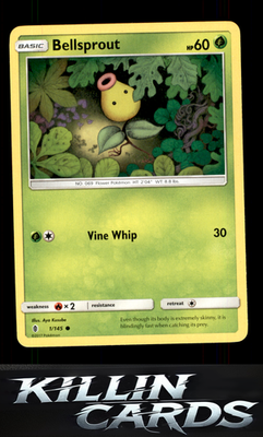 Bellsprout 1/145 Pokemon Common SM - Guardians Rising Card NM