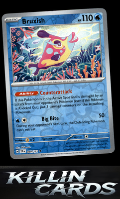 Reverse Holofoil Bruxish - 049/191 049/191 Pokemon Uncommon SV08: Surging Sparks