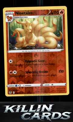Reverse Holofoil Ninetales 018/195 Pokemon Uncommon SWSH12: Silver Tempest Card