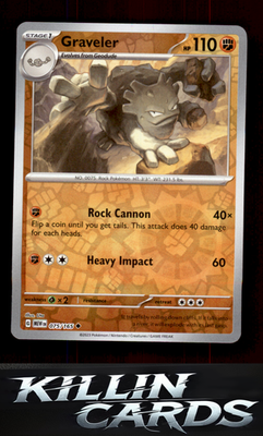 Reverse Holofoil Graveler 075/165 Pokemon Uncommon SV: Scarlet & Violet 151 Card