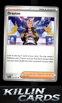 Drayton - 174/191 174/191 Pokemon Uncommon SV08: Surging Sparks Card NM
