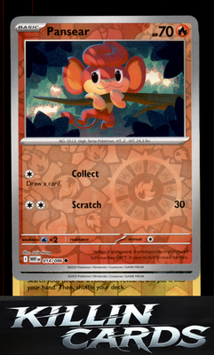 Reverse Holofoil Pansear 014/086 Pokemon Common SV: White Flare Card NM