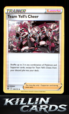 Team Yell's Cheer 149/172 Pokemon Uncommon SWSH09: Brilliant Stars Card NM