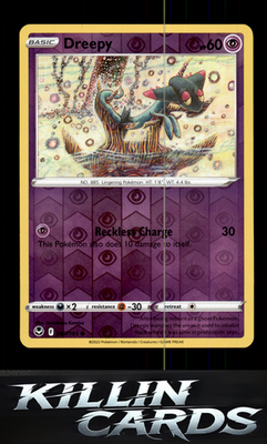 Reverse Holofoil Dreepy 087/195 Pokemon Common SWSH12: Silver Tempest Card NM