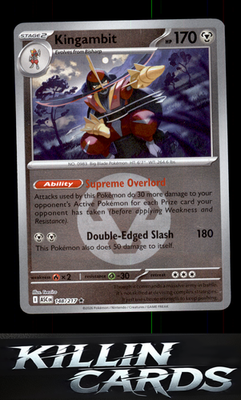 Reverse Holofoil Kingambit (Energy Symbol Pattern) 148/217 Pokemon Rare ME: Asce