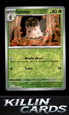 Reverse Holofoil Spewpa 006/191 Pokemon Common SV08: Surging Sparks Card NM