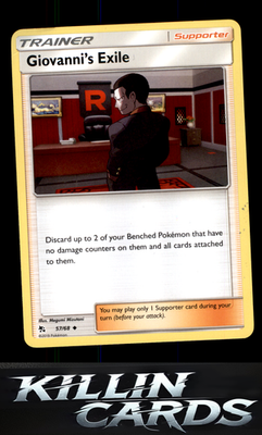 Giovanni's Exile 57/68 Pokemon Uncommon Hidden Fates Card NM