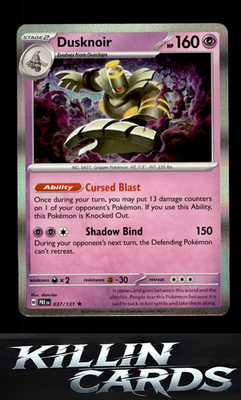 Dusknoir 037/131 Pokemon Rare SV: Prismatic Evolutions Card NM