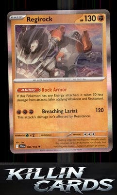 Regirock 082/159 Pokemon Rare SV09: Journey Together Card NM