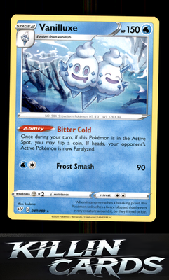 Vanilluxe 047/189 Pokemon Rare SWSH03: Darkness Ablaze Card NM