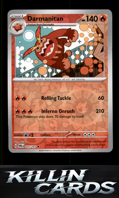 Reverse Holofoil Darmanitan 035/167 Pokemon Uncommon SV06: Twilight Masquerade C
