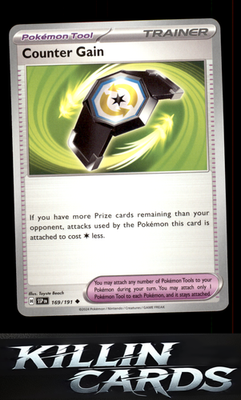 Counter Gain 169/191 Pokemon Uncommon SV08: Surging Sparks Card NM