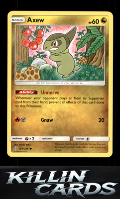 Axew 154/236 Pokemon Common SM - Unified Minds Card NM