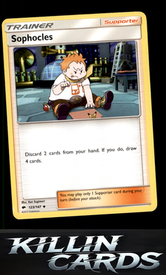 Sophocles 123/147 Pokemon Uncommon SM - Burning Shadows Card LP