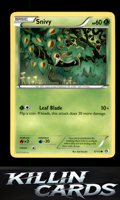 Snivy 6/113 Pokemon Common Legendary Treasures Card LP