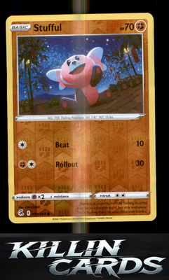 Reverse Holofoil Stufful 150/264 Pokemon Common SWSH08: Fusion Strike Card NM