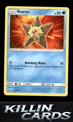 Staryu 13/68 Pokemon Common Hidden Fates Card NM