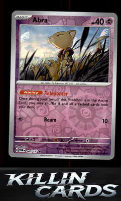 Reverse Holofoil Abra 080/167 Pokemon Common SV06: Twilight Masquerade Card NM