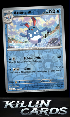Reverse Holofoil Azumarill 045/193 Pokemon Uncommon SV02: Paldea Evolved Card NM