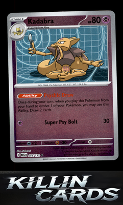Reverse Holofoil Kadabra 055/132 Pokemon Uncommon ME01: Mega Evolution Card NM