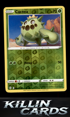 Reverse Holofoil Cacnea 004/072 Pokemon Common Shining Fates Card NM