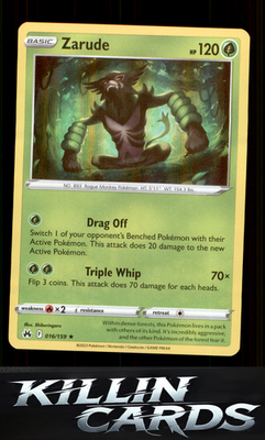 Zarude 016/159 Pokemon Holo Rare SWSH: Crown Zenith Card NM