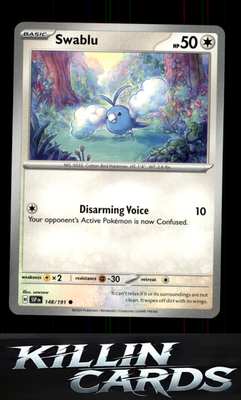 Swablu 148/191 Pokemon Common SV08: Surging Sparks Card NM