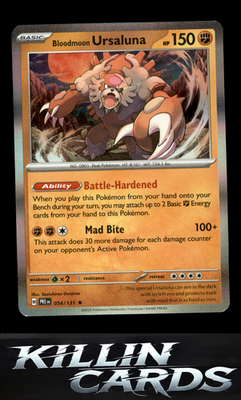 Bloodmoon Ursaluna 054/131 Pokemon Rare SV: Prismatic Evolutions Card NM