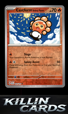 Reverse Holofoil Castform Sunny Form - 020/191 020/191 Pokemon Common SV08: Surg