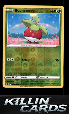 Reverse Holofoil Bounsweet 013/198 Pokemon Common SWSH06: Chilling Reign Card NM