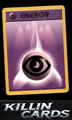 Psychic Energy 101/102 Pokemon Common Base Set Card LP