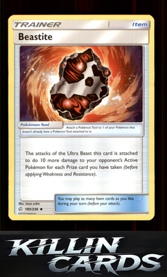 Beastite 185/236 Pokemon Uncommon SM - Cosmic Eclipse Card NM